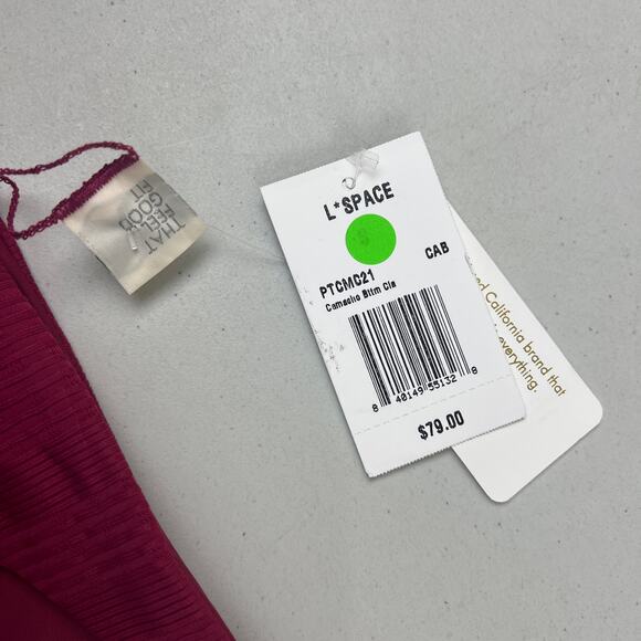 L*Space Pointelle Rib Camacho Bikini Bottom Small - Picture 7 of 8